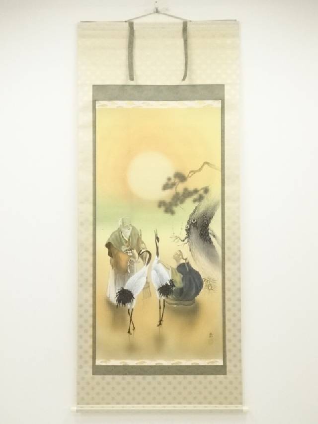 掛け軸 秀峰 朝顔に鮎 絹本 希少 軸装 茶道具 掛軸 美品 です。 掛け軸 秀峰 朝顔に鮎 絹本 希少 軸装 茶道具 掛軸 美品 です
