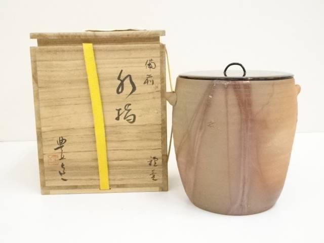 Ｓ６１２　水指　『三嶋芋頭水指』『開田開山造』『礼賓手』　共箱　茶道具 楽天市場】【中古】【茶道具】京焼 橋本紫雲造 乾山写芦の絵細水