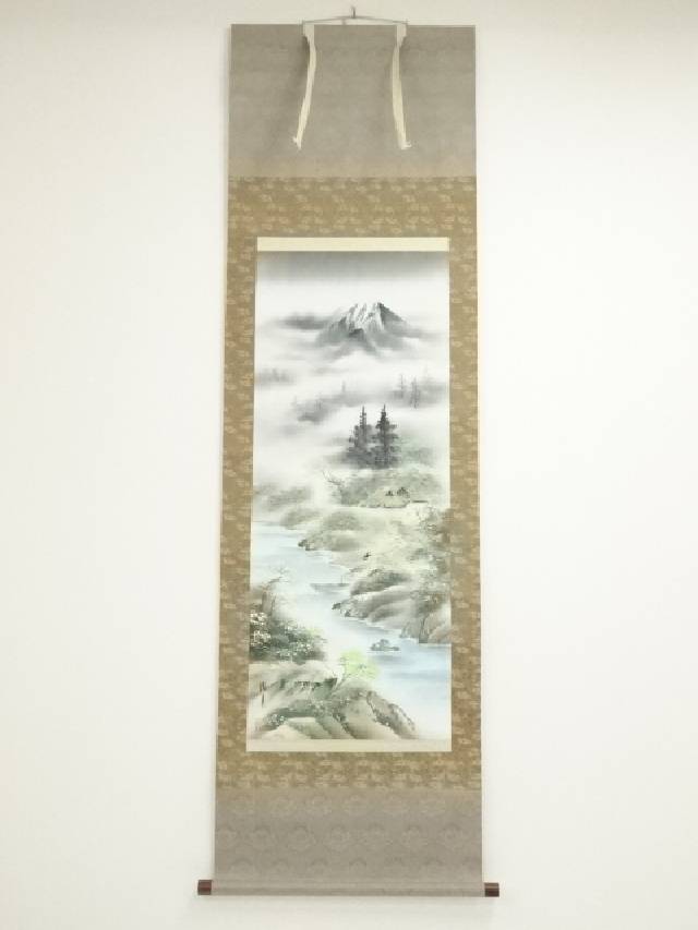 楽天市場】【中古】【書画】高木清泉筆 鴇（トキ） 肉筆絹本掛軸