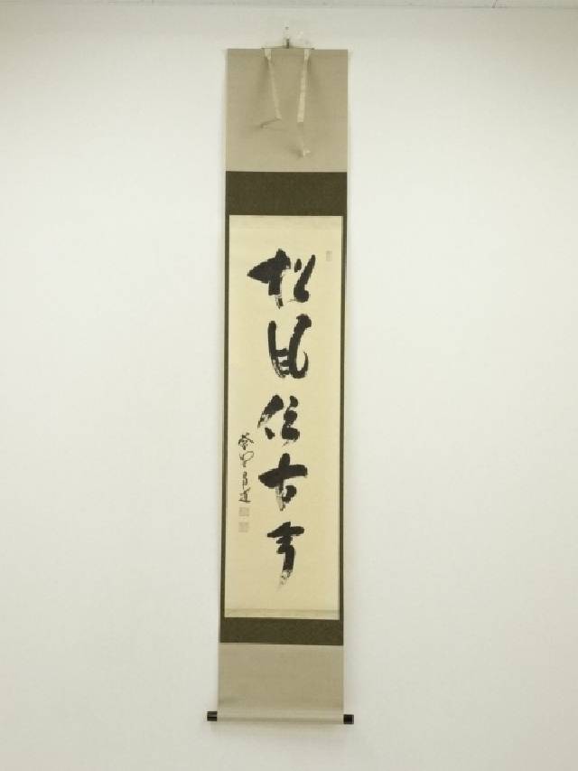3089 前田昌道「日々是好日」 肉筆 紙本 書 掛軸 臨済宗 大徳寺 禅語 楽天市場】【中古】【書画】大徳寺 前田昌道筆 「時々勤払拭