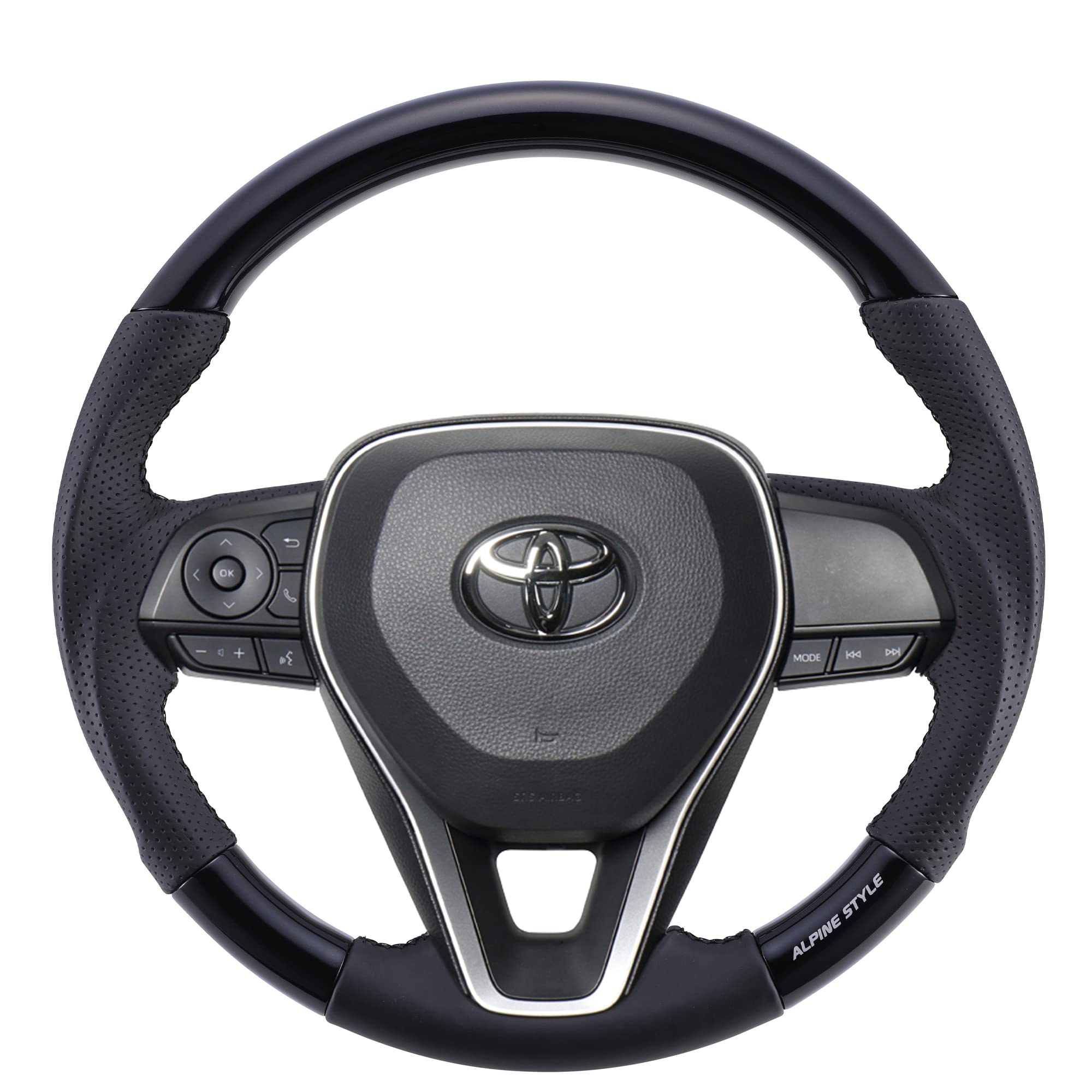アルパインスタイル ALPINE STYLE ステアリング RAV4 クラウン カローラ カムリなど ステアリングカバー ハンドルカバー おしゃれ コスミックブラック 27,170円
