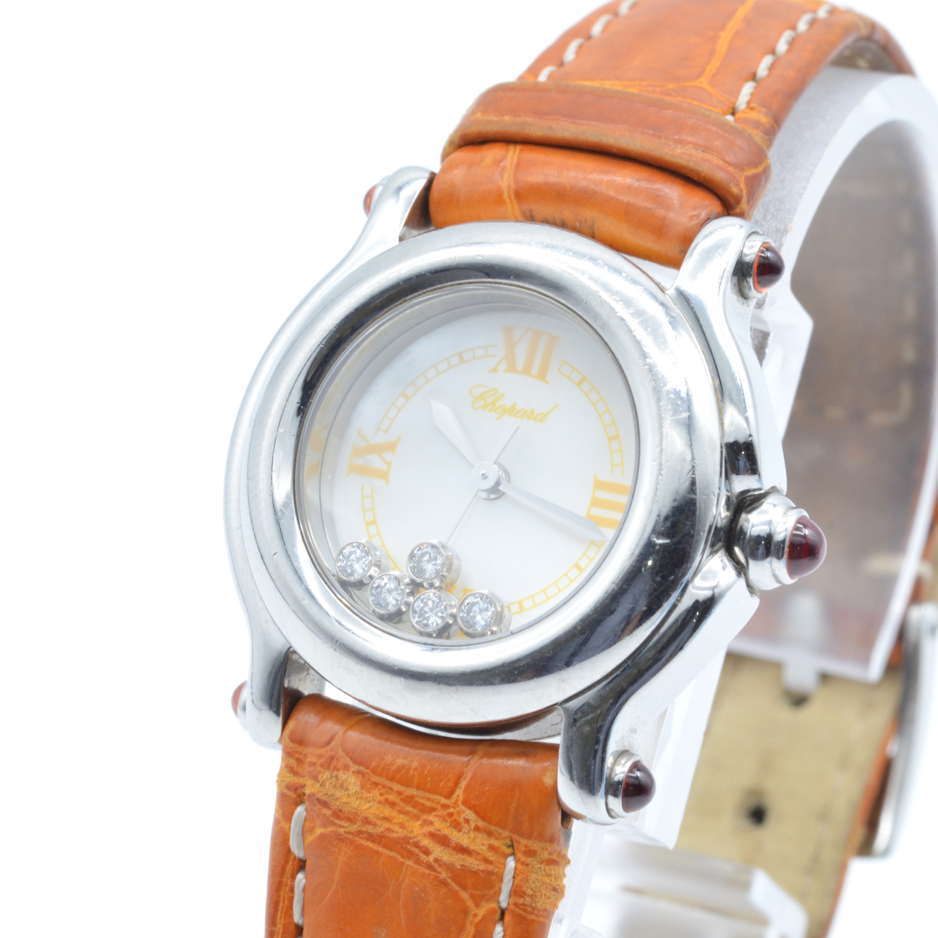 CHOPARD ショパール ハッピースポーツ 5Pダイヤ 27/8245-53 クォーツ ジェル文字盤 ラグジュアリー 高級ブランド レディース腕時計 女性人気ブランド　高級ブランド【中古】｜Clockwise【クロックワイズ】