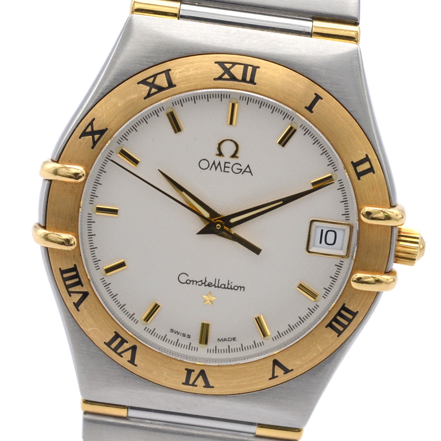 OMEGA オメガ コンステレーション メンズ 腕時計 アイボリー文字盤 SS/YG クォーツ 高級 ブランド ウォッチ 【中古】｜Clockwise【クロックワイズ】