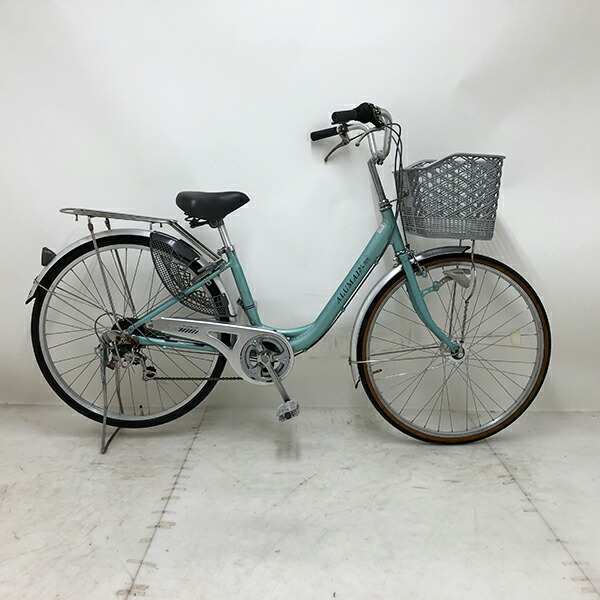 【クーポン対象】中古 自転車 激安 軽快車 国内メーカー ALUMAIN 26インチ 外装6段 整備士点検済み