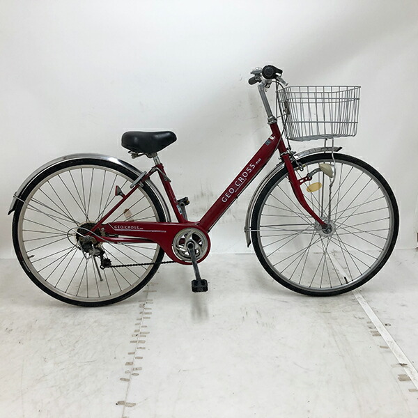 【クーポン対象】中古 自転車 激安 シティサイクル 国内メーカー GEO CROSS PLUS 27インチ 外装6段 整備士点検済み｜NEW ＆ REUSE 店