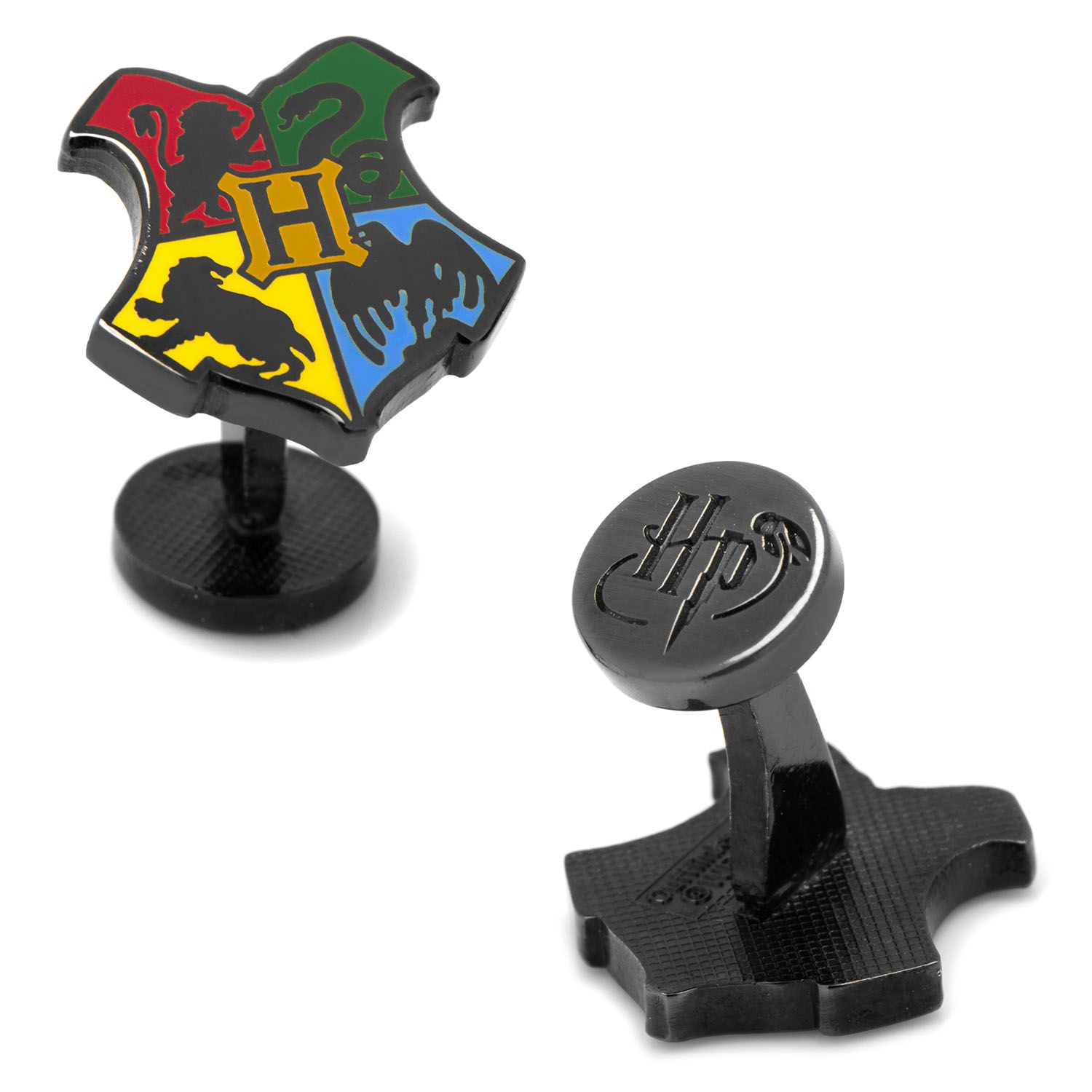 ハリー ポッター ホグワーツ 防御 カフ Harry Potter Hogwarts Shield Cufflinks グリフィンドール スリザリン ハッフルパフ レイヴンクローの4つのホグワーツ咒法呪術学校のめいめいの徽章 外国で規程貫録カフリンクス 貨物輸送無料 Filmmakers Pro Br