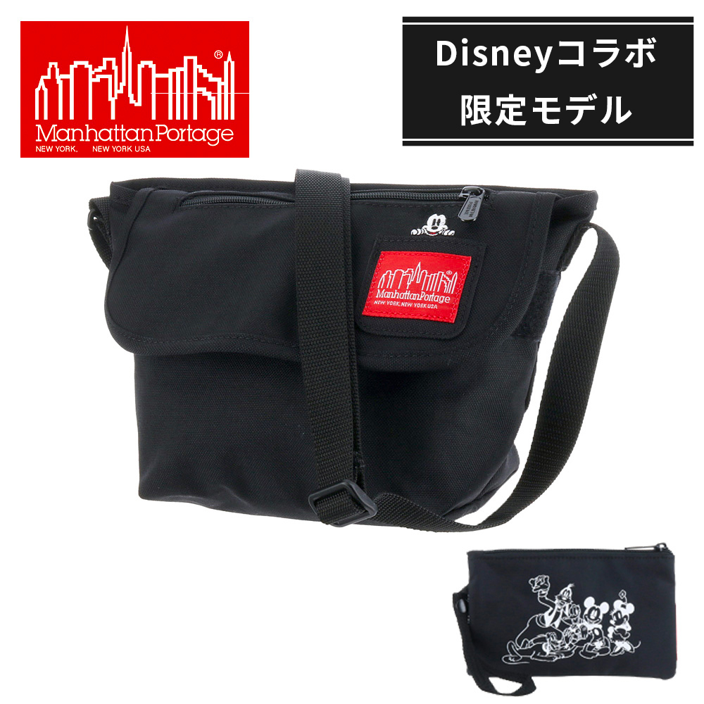 T Messnger おしゃれ ディズニー 軽量 ミッキー マンハッタンポーテージからdisneyコレクション登場 ミッキーマウスをモチーフにした商品です メッセンジャーバッグ レディース Mickey ブランド マンハッタンポーテージ 小物 財布 バッグ マンハッタンポーテージ 斜