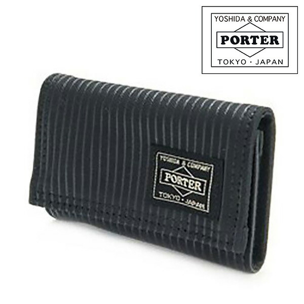 ヘッドポーター　キーケース　4連　刺繍ロゴ　ブラック　ナイロン　ユニセックス ポーター(PORTER) キーケース メンズキーケース・キーカバー