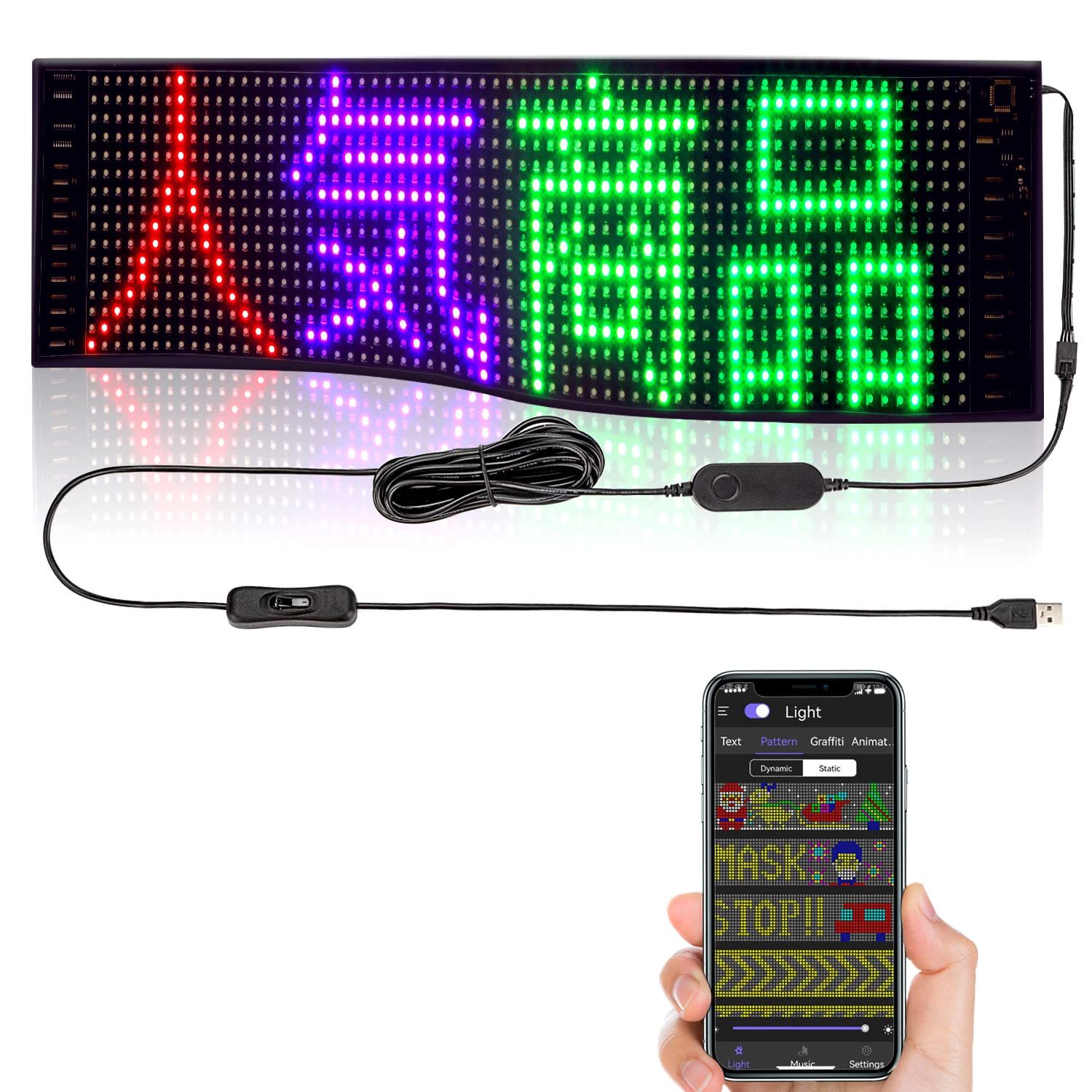 楽天市場】LED電光掲示板 高輝度7色フルカラー車載看板