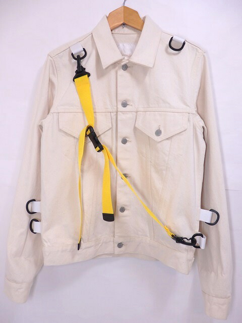 17ss GANRYU ストラップ デニムジャケット 2 アイボリー COMME des GARCONS ガンリュウ 【中古】|古着屋NEWJOKE店