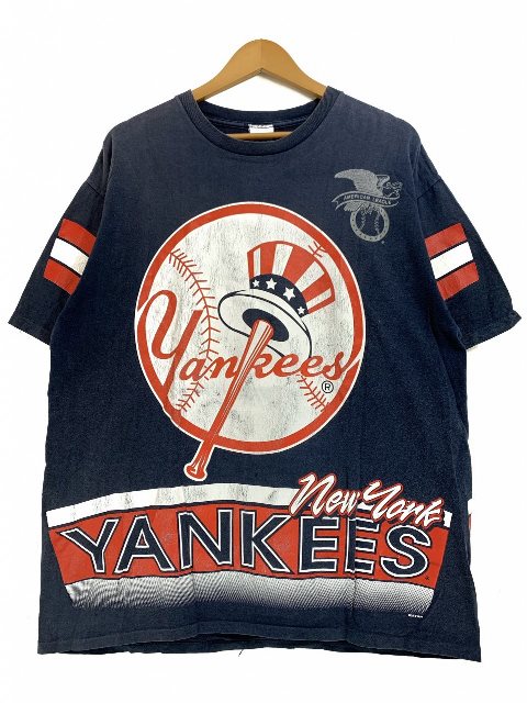 90s ナツメグ ニューヨーク・ヤンキース プリントTシャツ ネイビー M 90s ナツメグ ニューヨーク・ヤンキース プリントTシャツ ネイビー M