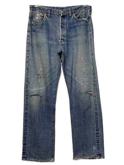 リーバイス ５０５ BIG E オリジナル ヴィンテージデニム ノーリペア60s 60's LEVI'S リーバイス 505 デニム Big E 刻印8 42TALON 不均等