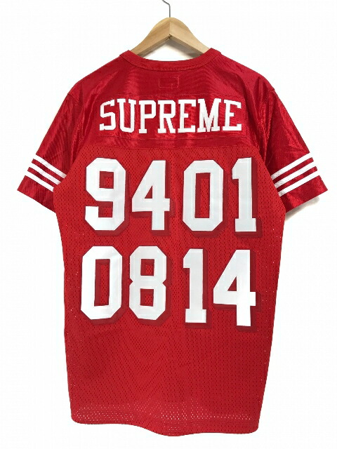 激安 Tシャツ カットソー フットボールトップ チャンピオンシップ シュプリーム M Red Top Football Championship Supreme 14ss 赤 中古 ユニフォーム フットボールシャツ レッド Cmsolarelectric Com