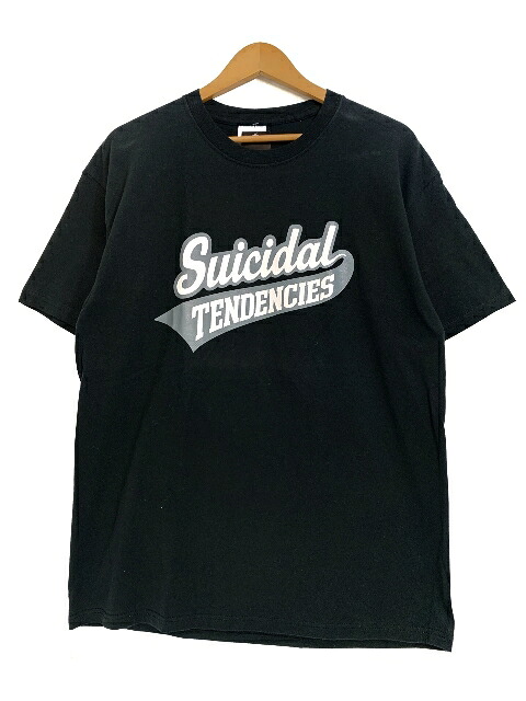 00s SUICIDAL TENDENCIES Logo S/S Tee 黒 L スイサイダルテンデンシーズ 半袖 プルオーバー ロゴタイプ 13 ダンス楽隊T 鍵を掛けるT 絵書きT 【中古】