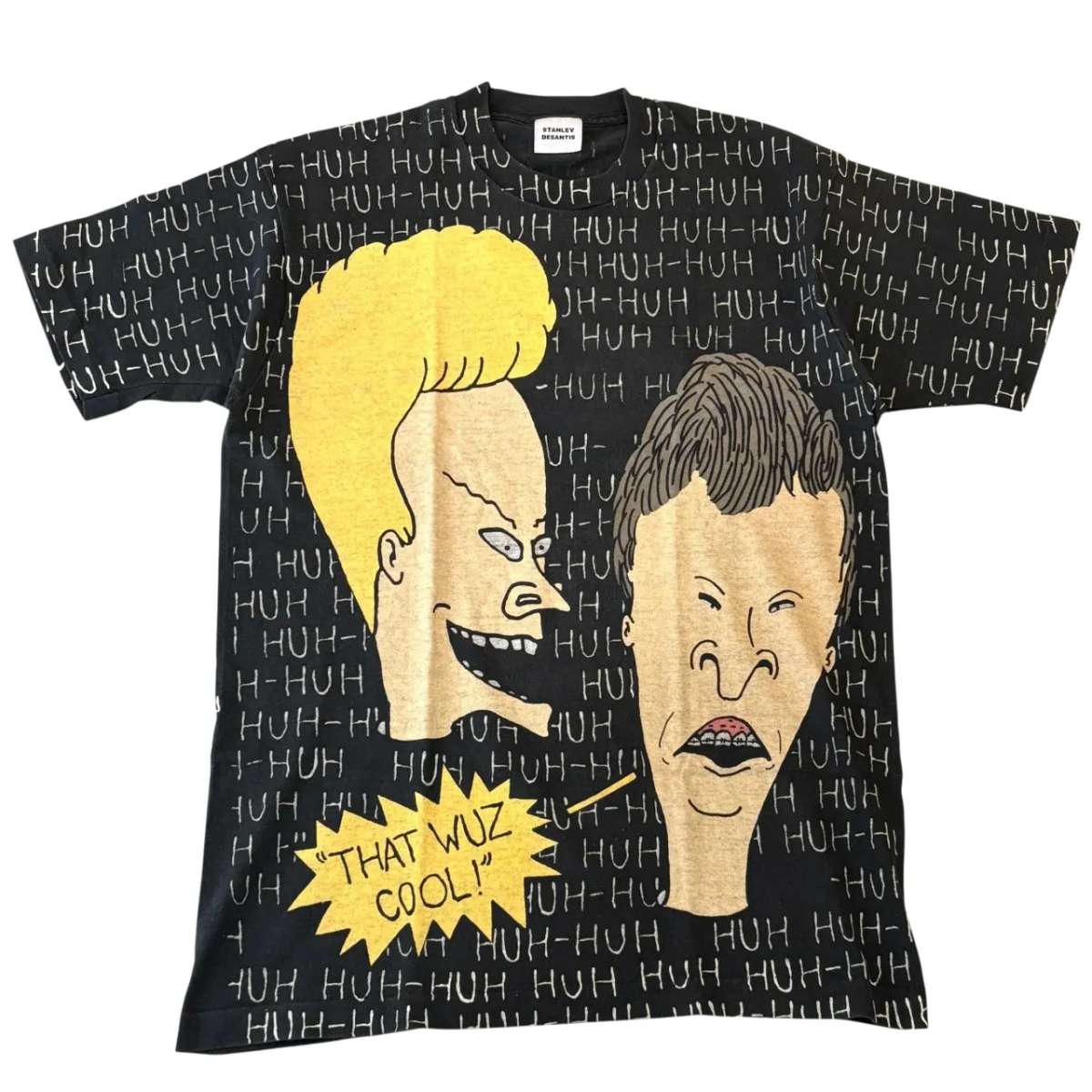 USA製 90s Beavis and Butt-Head S/S TEE XL 黒いこと MTV STANLEY DESANTIS HUH-HUH 古着