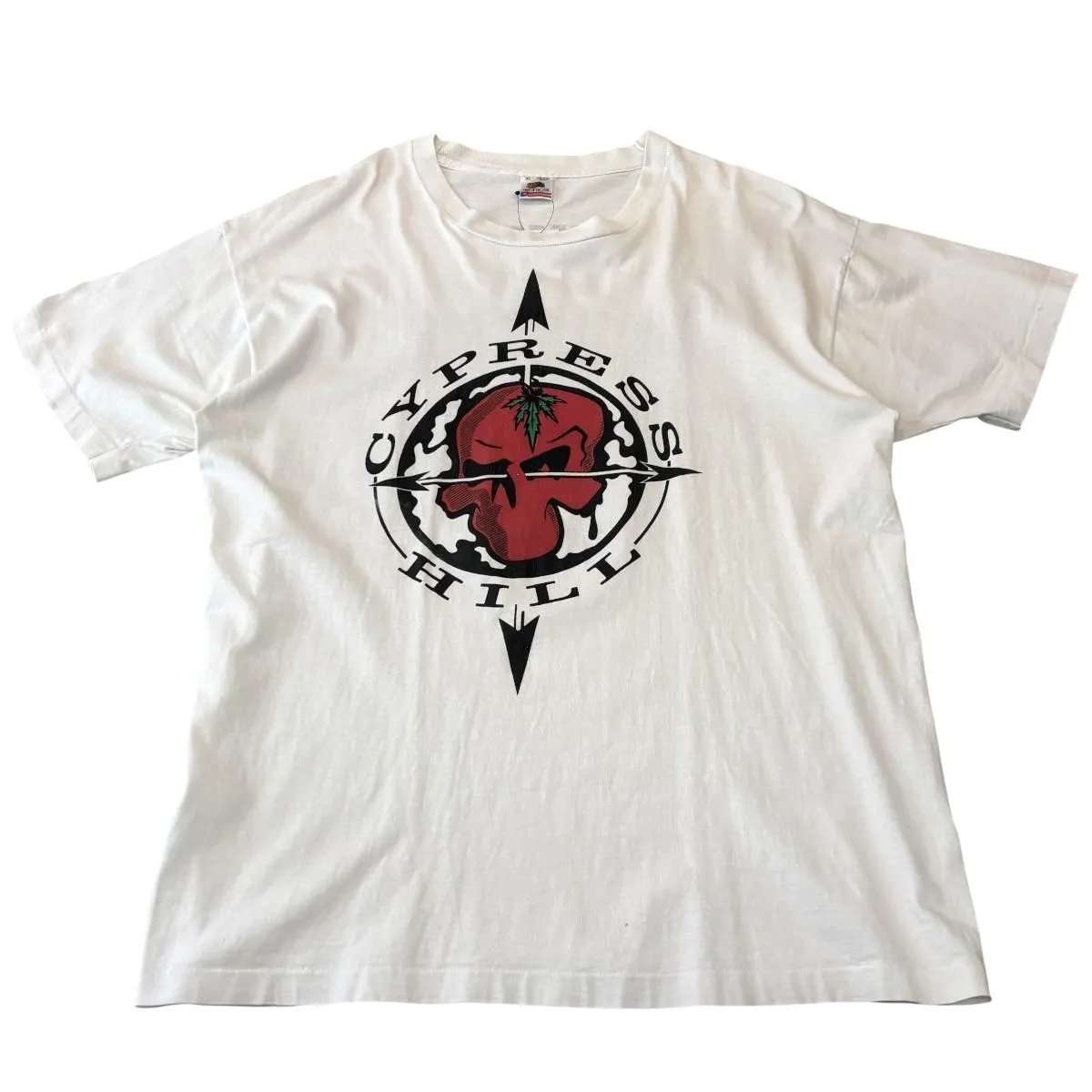 USA製 90s CYPRESS HILL S/S TEE サイプレス吸血鬼 半袖プルオーバー XL 白 THE PHUNCKY CYPRESS HILL SHIT 古着