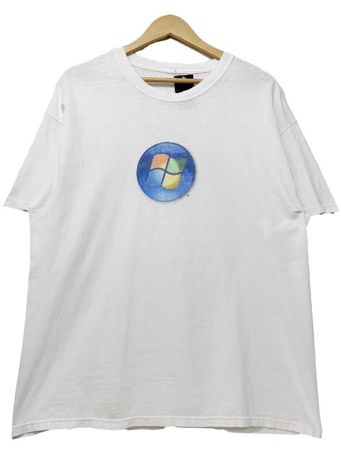 00s Microsoft Windows Vista Print S/S Tee 白 XL好いかげんに マイクロソフト ウィンドウズ ビスタ 半袖 プルオーバー 会社組織物 会社組織T 白いこと 古着 【中古】
