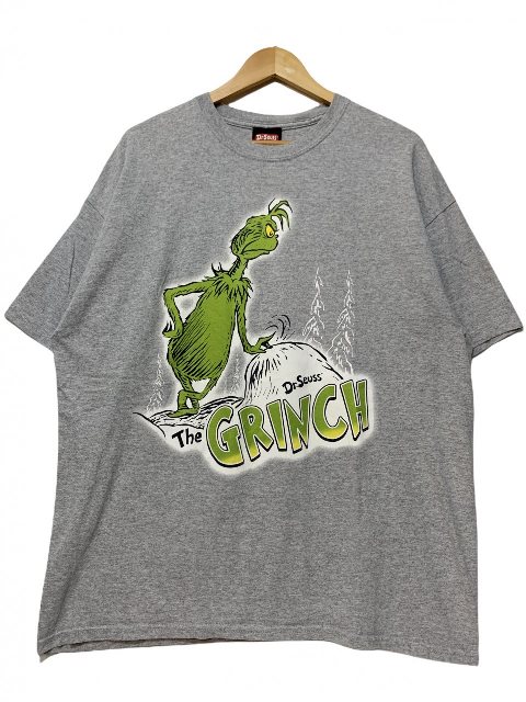 00s Dr. Seuss' "THE GRINCH" Print S/S Tee 灰 XL ドクタースース グリンチ 半袖 Tシャツ 映画T ムービーT グレー 古着 【中古】｜古着屋NEWJOKE店
