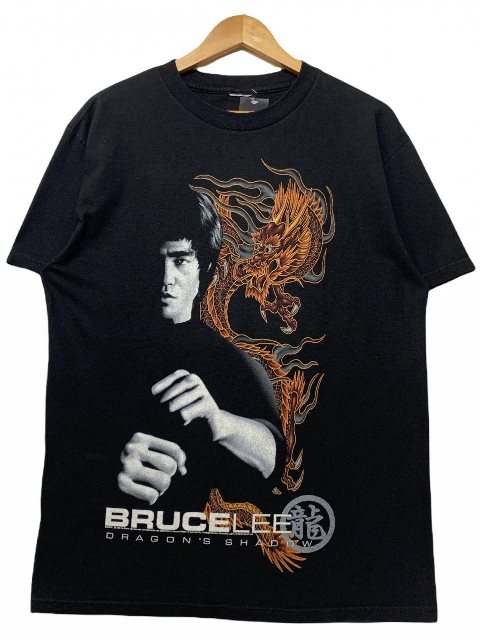 ザ ドラゴンズ ウォーク オン　BRUCE LEE　ブルース・リー　Tシャツのみ ブルース・リー 黒 ブラック 半袖 龍 ドラゴンズシャドー 映画