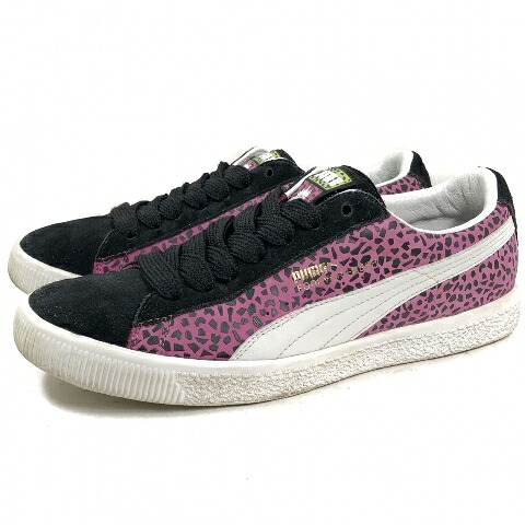 06年製 MTV別注 PUMA × YO! MTV RAPS CLYDE 黒サクラ色 US10.5/28.5 ピューマ クライド MTV25周年祝する 分野押さえる225足 344719-01 【中古】