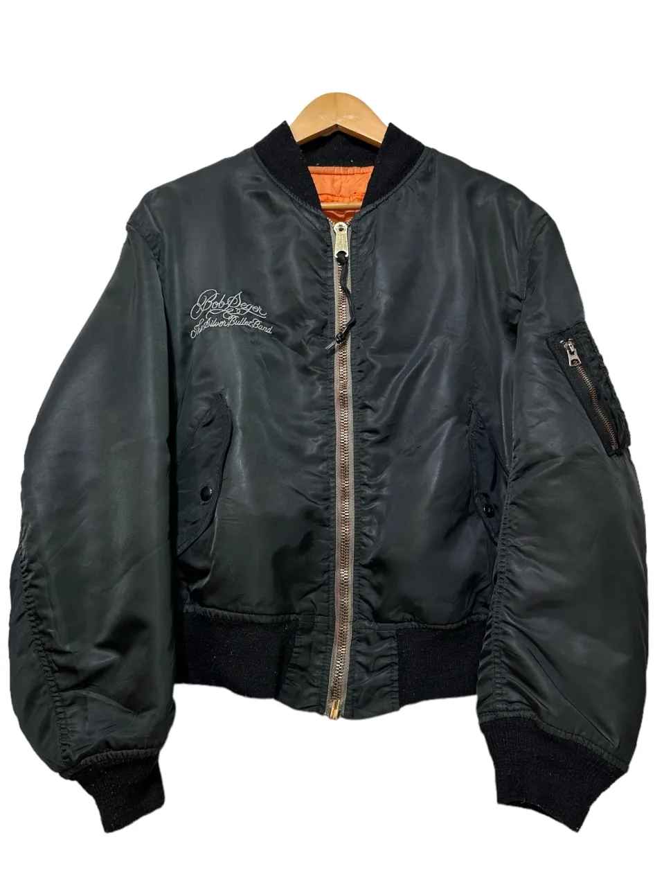 80s MA-1 フライトジャケット アルファ 最初期 民間品 M ALPHA INDUSTRIES - ALPHAアルファ ヴィンテージ 80's 民間品 MA