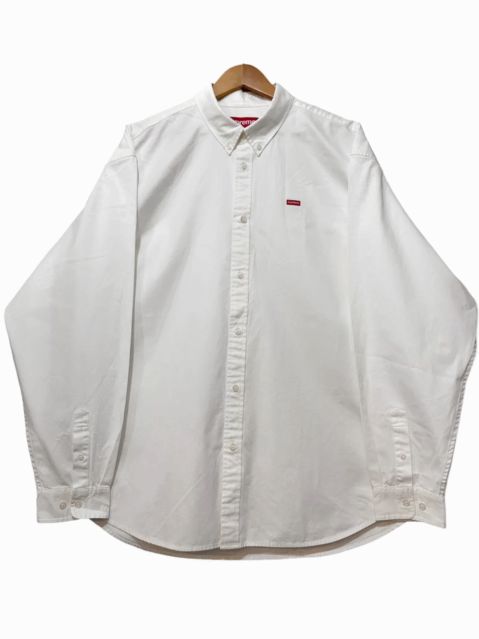 SUPREME Small Box Shirt 白 XL シュプリーム 長袖 シャツ スモールボックスロゴ ボタンダウン WHITE ホワイト【中古】|古着屋NEWJOKE店