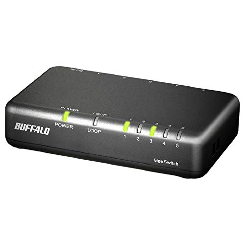 バッファロー BUFFALO Giga対応 プラスチック筐体 AC電源 5ポート LSW6-GT-5EPL/NBK ブラック スイッチングハブ