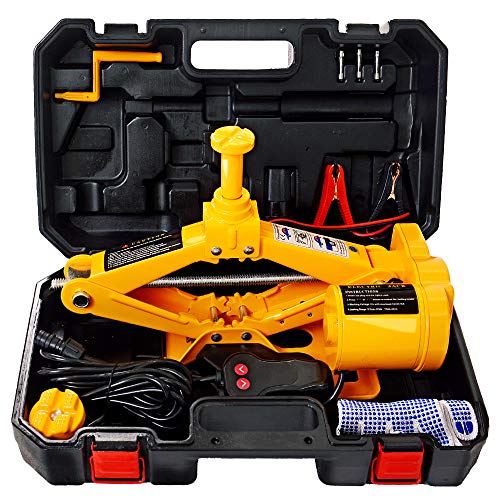 E-HEELP 電動ジャッキ 3t 車用 12V 耐荷重 3トン ジャッキアップ 自動車 タイヤ交換電動じゃっき SUV・普通自動車対応 収納ケ|ニューライフストア