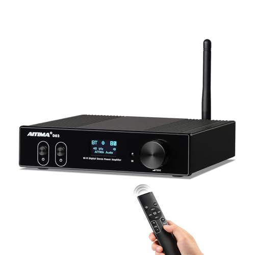 AIYIMA D03 Bluetooth5.0 力強さアンプリファイアー 150W * 2 HIFI2.1デジタルアンプリファイアー ACC、SBC、aptX、aptX