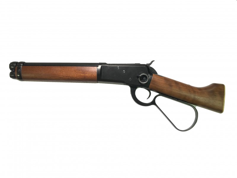ガスガン マルシン ウィンチェスターM1892 ランダルカスタム ブラック　厳選ウォールナットストック仕様 ノーマルブラウン