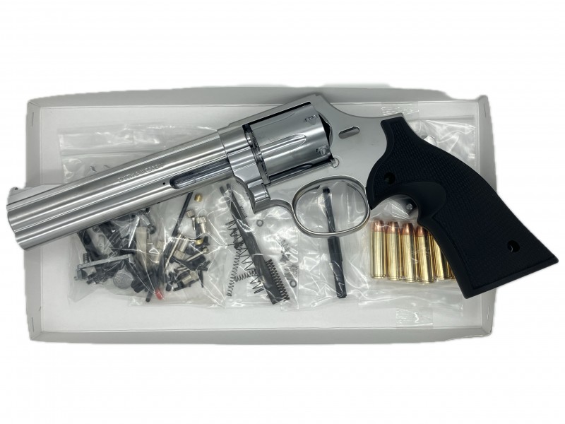 モデルガン組立キット マルシン S&W M686 6インチ DAVISタイプ プラグリップ仕様 シルバーABS 2024年生産モデル