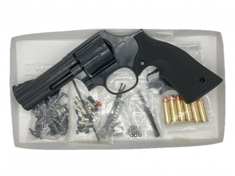 モデルガン組立キット マルシン S&W M586 4インチ DAVISタイプ プラグリップ仕様 ブラックABS 2024年生産モデル