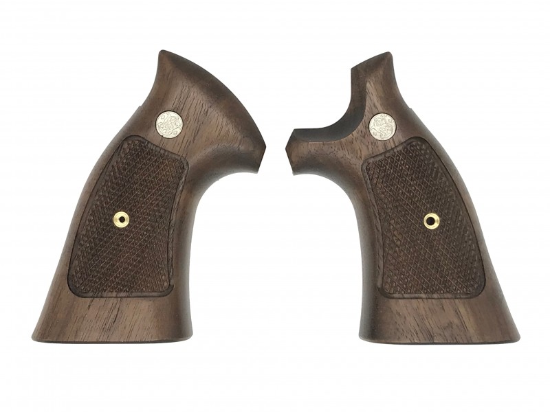 【新品】マルシン ポリスリボルバー 木製グリップ ハーフチェッカー(茶) マルシン工業 マルシン ポリスリボルバー 51ミリ銃身 Xカート