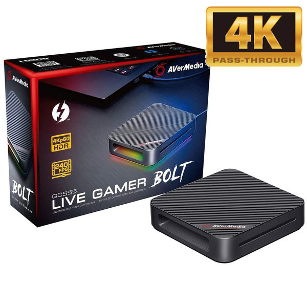 新発売の AVerMedia Live Gamer BOLT GC555 4Kパススルー 録画 対応