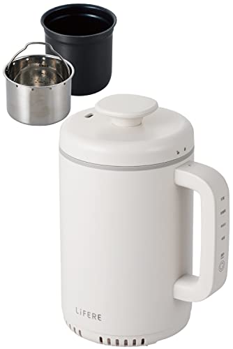 エレコム IH炊飯器 小型 1合炊き コンパクト設計 低糖質モード 一合厚釜採用 ひとり暮らし用 ケトルサイズ LiFERE ホワイト HAC-