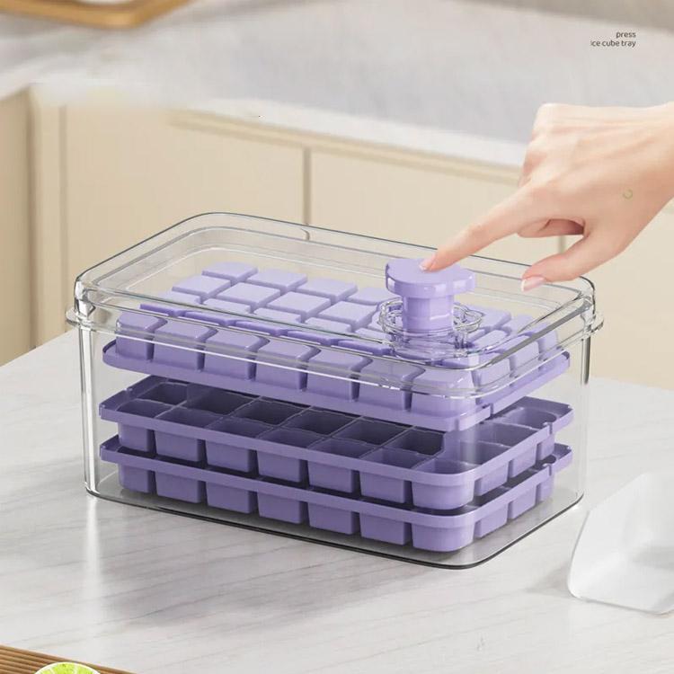 []製氷皿 ケイ素樹脂 製氷器 製氷機 氷御盆 大電気容量 納めるボックス席付き添い人 保護すること入れもの 夏 蓋付き添い人 角型 56個 84個 ひっくり返す 押し出す アイストレ