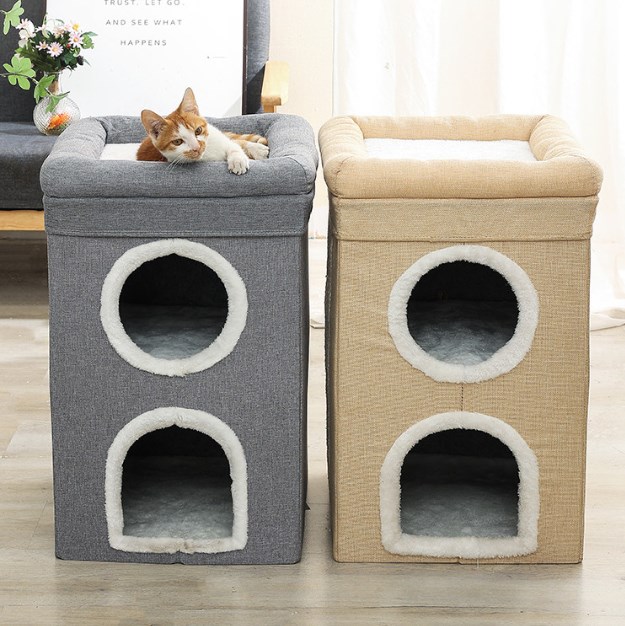 キャットハウス ボックス ペットハウス 爪研ぎ付き 折畳み可能 洗える ペット ハウス 猫 犬 二段 三段 キャットハウス ダンボール 洗濯可能 ペット用品 猫用品 犬用品 小型犬 送料無料 プレゼント ギフト 学生用 学校用 敬老の日 公式 実用的 誕生日 お祝い|日用雑貨NEWPRODUCT