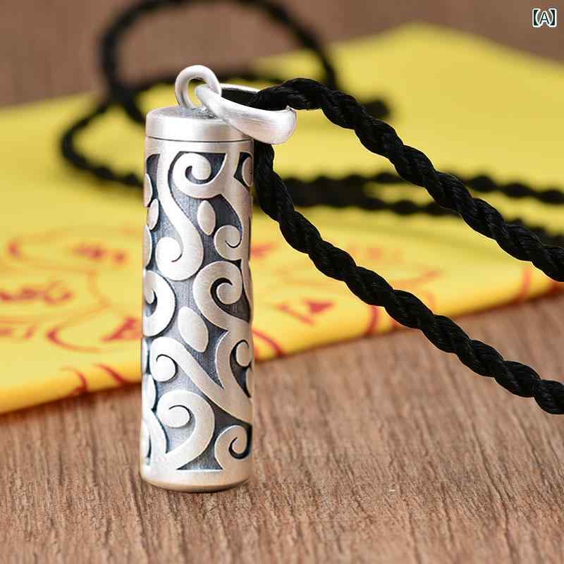 ネックレス メンズ レディース 唐草模様 アクセサリー スターリングシルバー ペンダント 開閉可能 平和 守護 ギフト|日用雑貨NEWPRODUCT