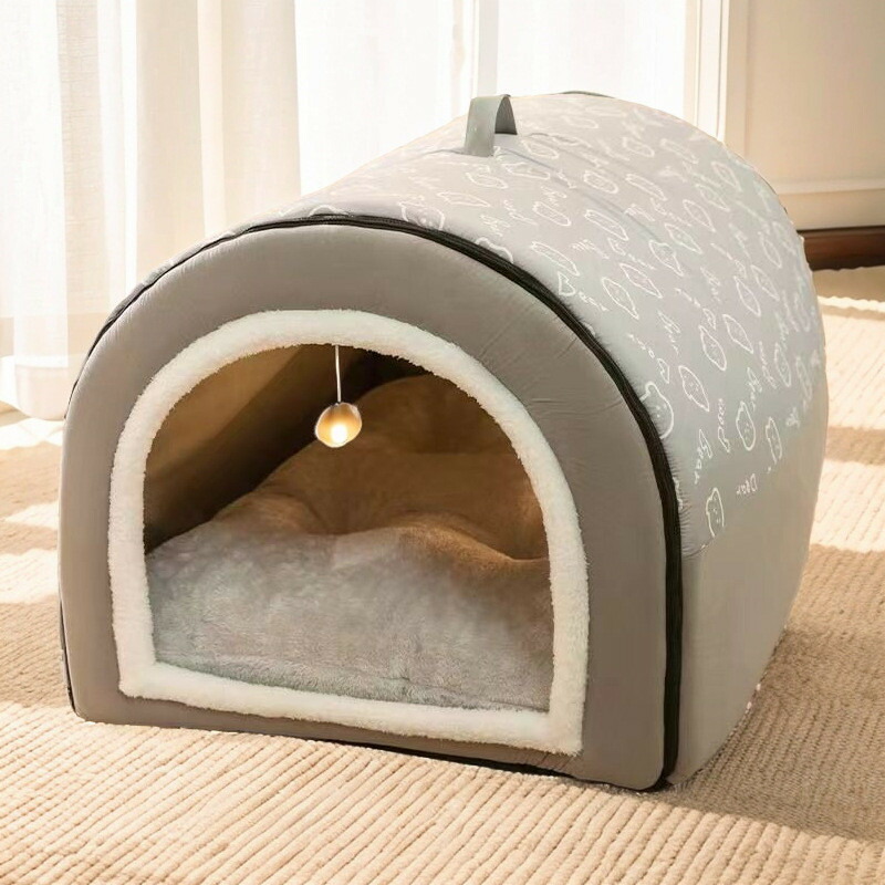 犬ベット 犬掘っ建て小屋 愛玩動物住み家 冬用 惜しみ無い 保温防寒 室内用 学生寄宿舎型 猫臥榻 もの柔らか 生あたたかい 洗える 上滑りお仕舞い 小?大型犬 格好のいい 折り畳み能力のある 取り外して 犬小屋・ケージ・ゲート-犬用品