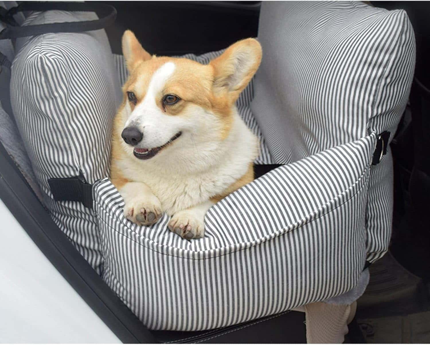 愛玩動物 居敷き居敷き 中型犬用 ドライブキャリー シートベルト付き添い人 携帯型 車用安全性のある居敷き 上滑り打ちきり 水洗いする可 汚れた状態 愛玩動物設備 持ちはこび助けになる カーキ 76*52*40糎 青み 赤いこと