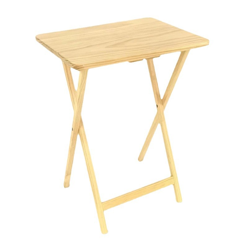 木製折りたたみサイドテーブル パウダーコンパクト 事務机 リビング / 執務室 / アウトドア用 飾り気の無い一覧表 自然的白木