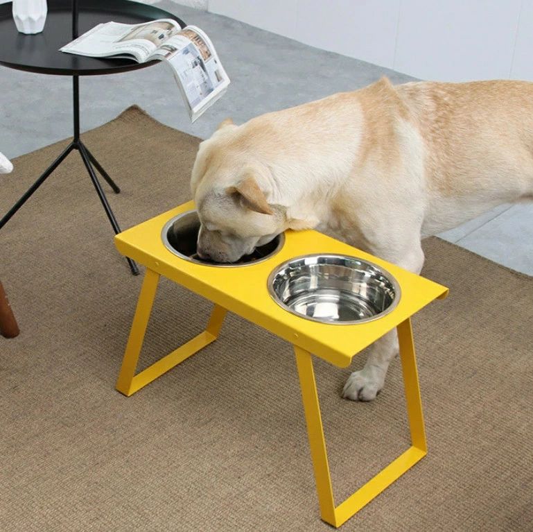 フィーディングテーブル 大型犬用フードボウルホルダー フィーディングボックスフード物の具 食器ラックステンレススチール 高さ約30糎フードボウルホルダー 御機嫌一覧表逆流産業