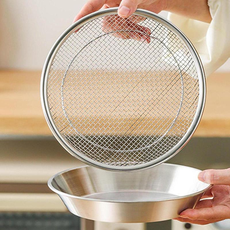 揚げ物用サーヴァー ストレーナー 提げ篭 赤ちょうちん水切り皿 勝手もと 飛球用ストレーナー