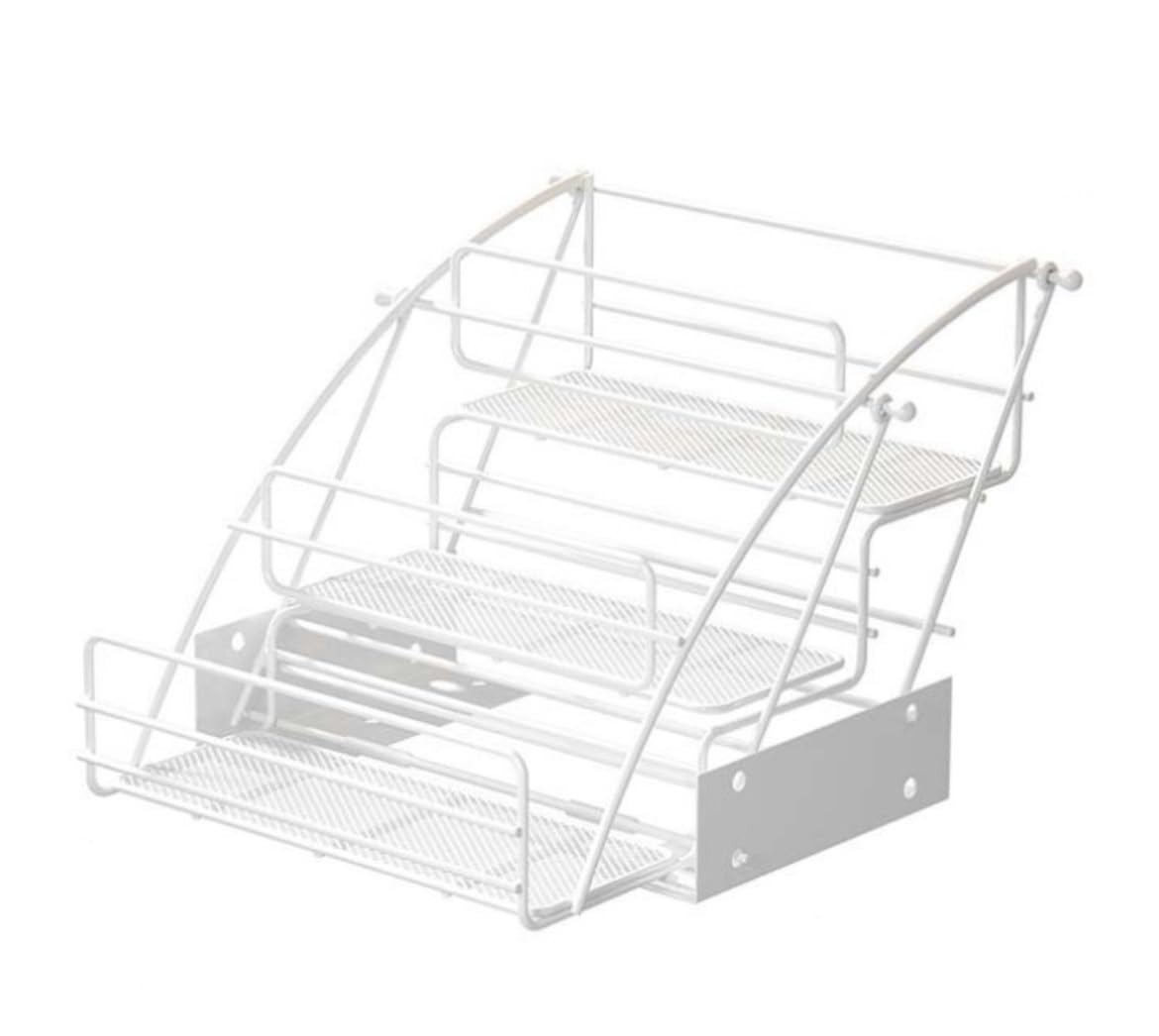スパイス調味料仕合わせ 収納家具用スライドスパイスラックオーガナイザー 2段スパイスオーガナイザー抽き出しラックキッチンキャビネット用横すべり仕合わせ 勝手もと設備(White)
