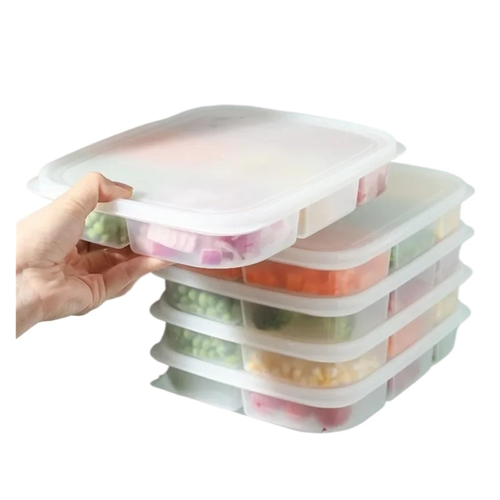 食料雑貨類容れもの 電気冷蔵庫納めるボックス席 大型澄み切った封鎖肉蔬菜鮮度守りつづける保護すること容れもの 蓋付き添い人 勝手もと納める用 5個 クリスパーのみ 他品目なし