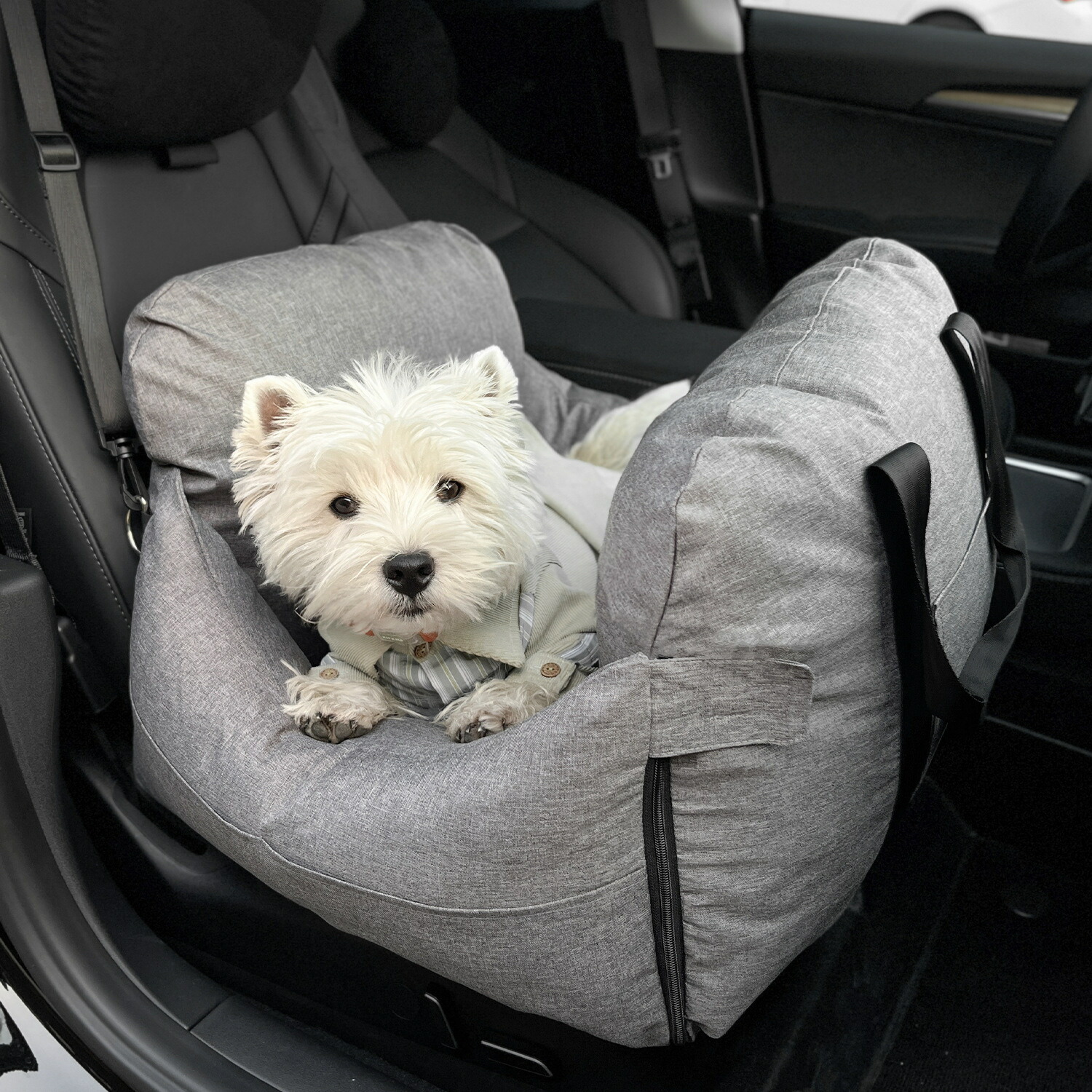 ドッグカーシートペットキャリーバッグ御前上等愛玩動物猫犬用寝台旅する安全性のあるドッグカーシート