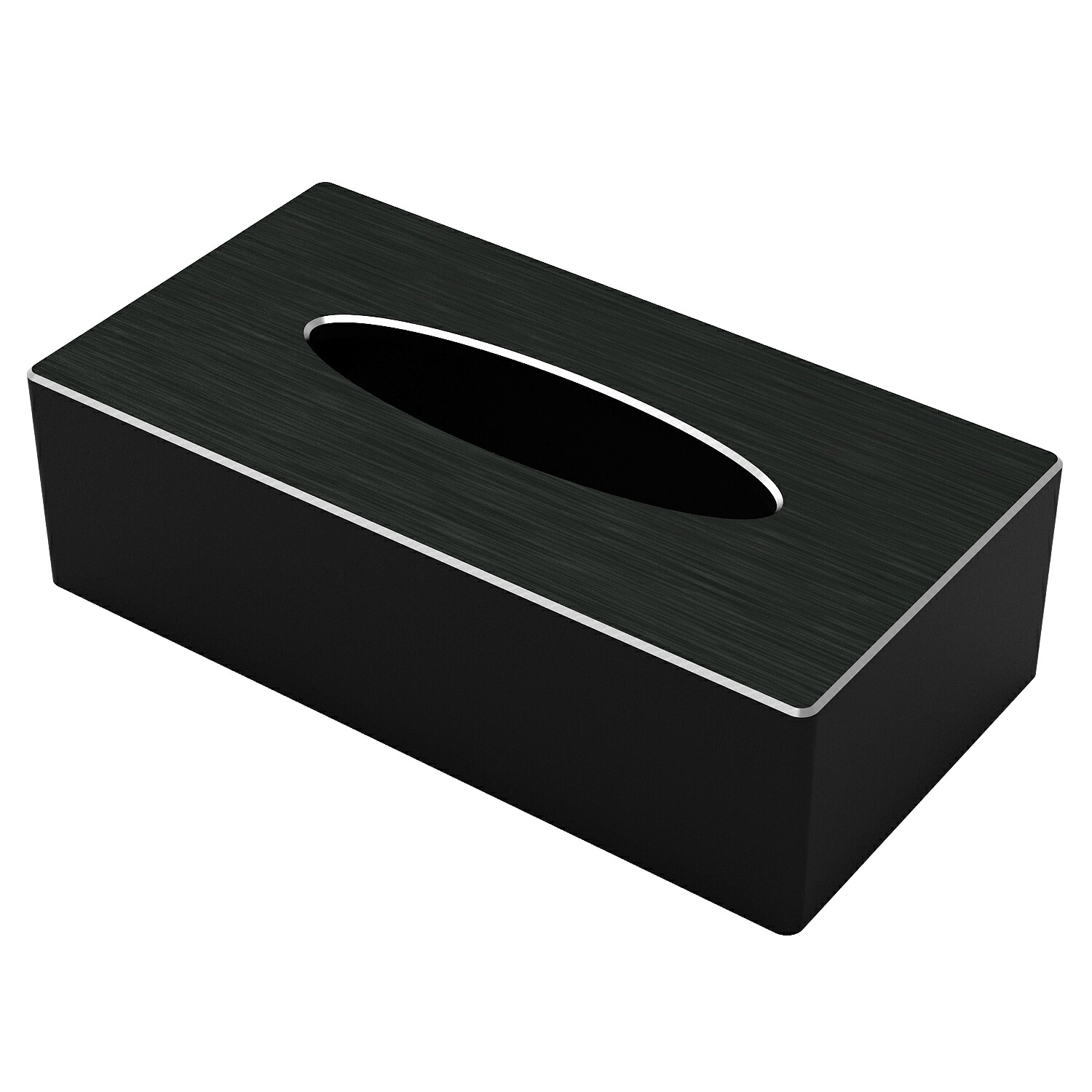 黒アクリルティッシュボックス矩形テーブルナプキン保持者
