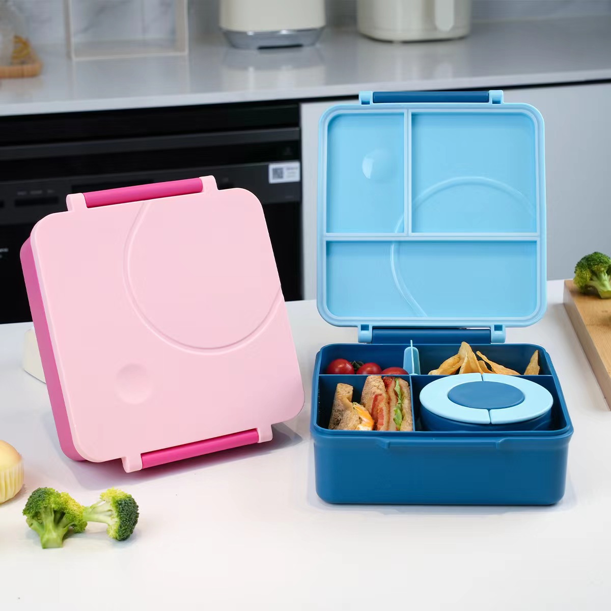 晩ご飯ボックス席、赤ちゃんと成年者に至適、BPA無償性、陰電子範囲相応う、持っていく能力のあるな食料雑貨類保護すること入れもの