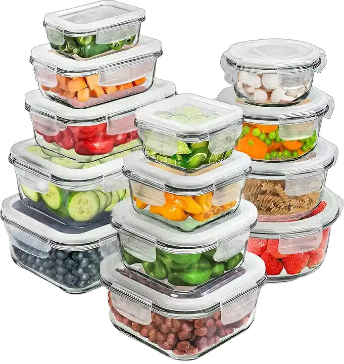 入れもの晩ご飯弁当箱仕掛ける蓋付き添い人 気密凍結器オーヴン安全性のある召しあがる繰り合わせる瑠璃食料雑貨類納める
