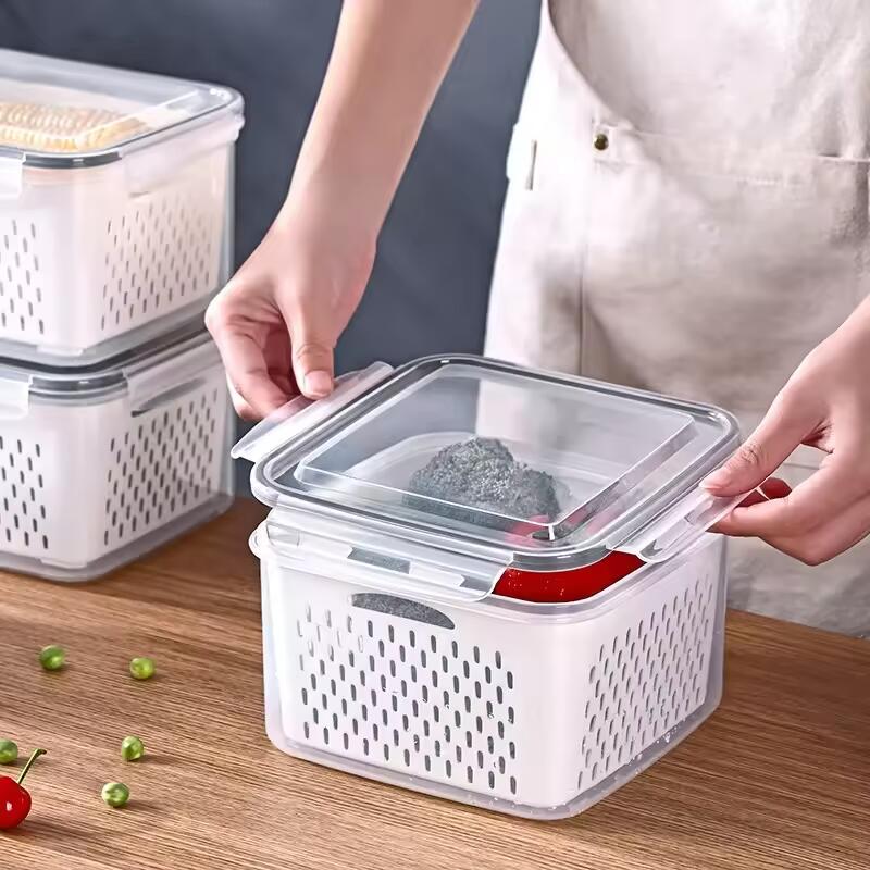 電気冷蔵庫納めるボックス席電気冷蔵庫まとめ役目あたらしいな蔬菜フルーツボックス席水抜き提げ篭納める容れものパントリーキッチンオーガナイザー